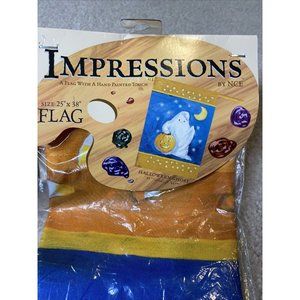 Impressions Halloween Ghost Handpainted Touch 25 X 38 House Flag